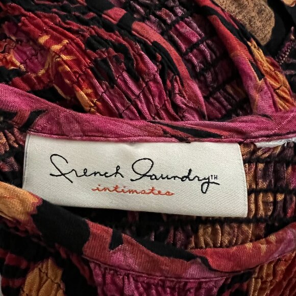 French Laundry XL Maxi Dress Floral Sleeveless Smocked Chest Tropical Boho Festi - Picture 3 of 10